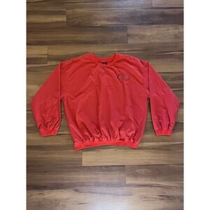 Vintage TSI Indiana Hoosiers IU Sweatshirt Pullover Windbreaker Red Mens Size XL